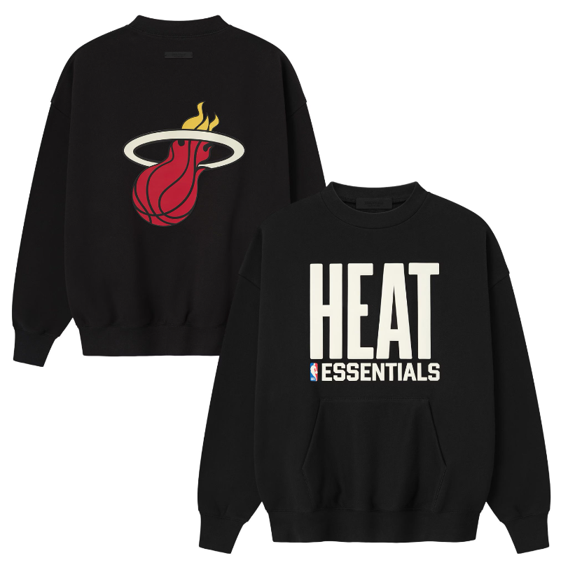 Men's Black Miami Heat Long Sleeve T-Shirt